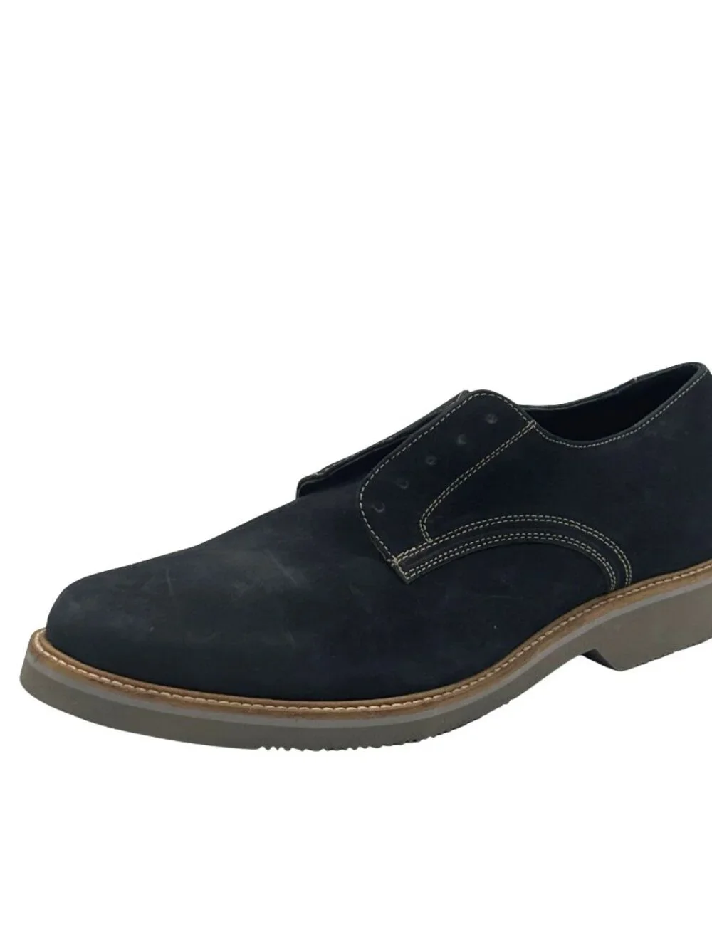 14th & Union Men’s Suede Casual Oxfords, Navy, Size 11